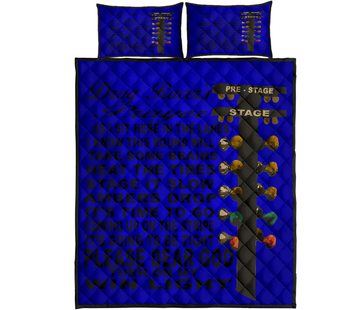 Drag Racer's Prayer Quilt Bed Set