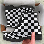 racing checkered boots