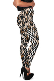 Racing Leopard Checkered Leggings