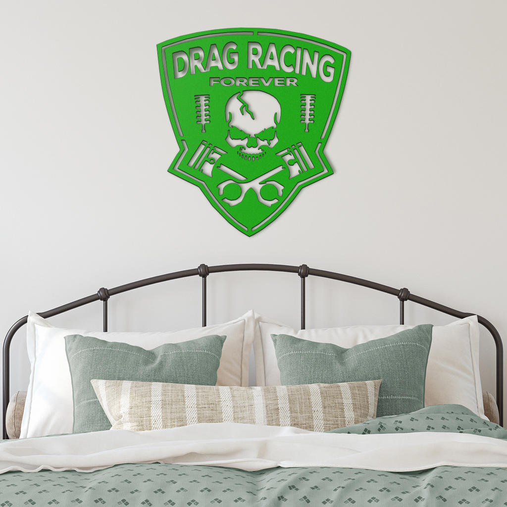 Drag Racing Forever Metal Sign