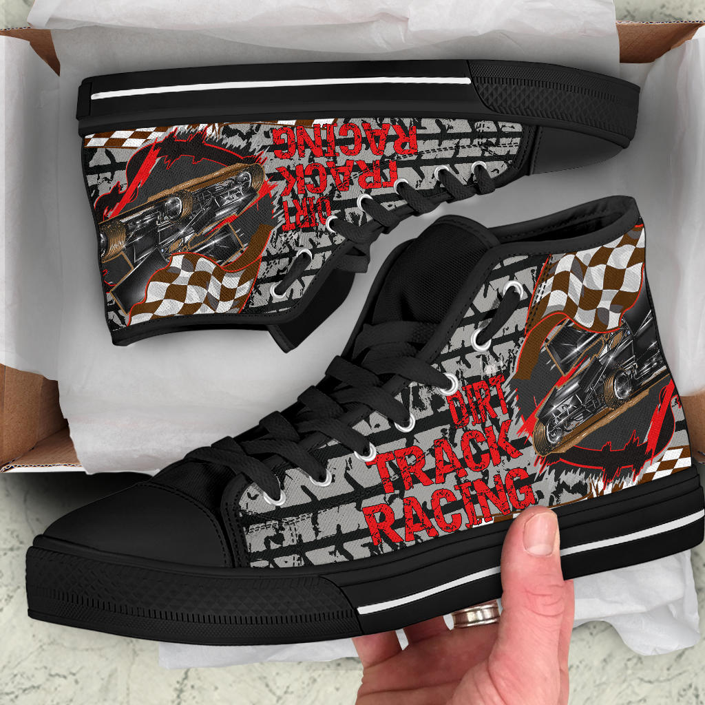 Dirt Track Racing Sprint Car High Top Shoes