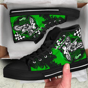 Dirt Bike Racing High Top Shoes