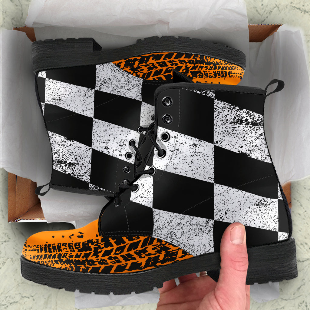 Racing Checkered Boots