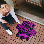 Custom shaped sprint car non-wing door mat