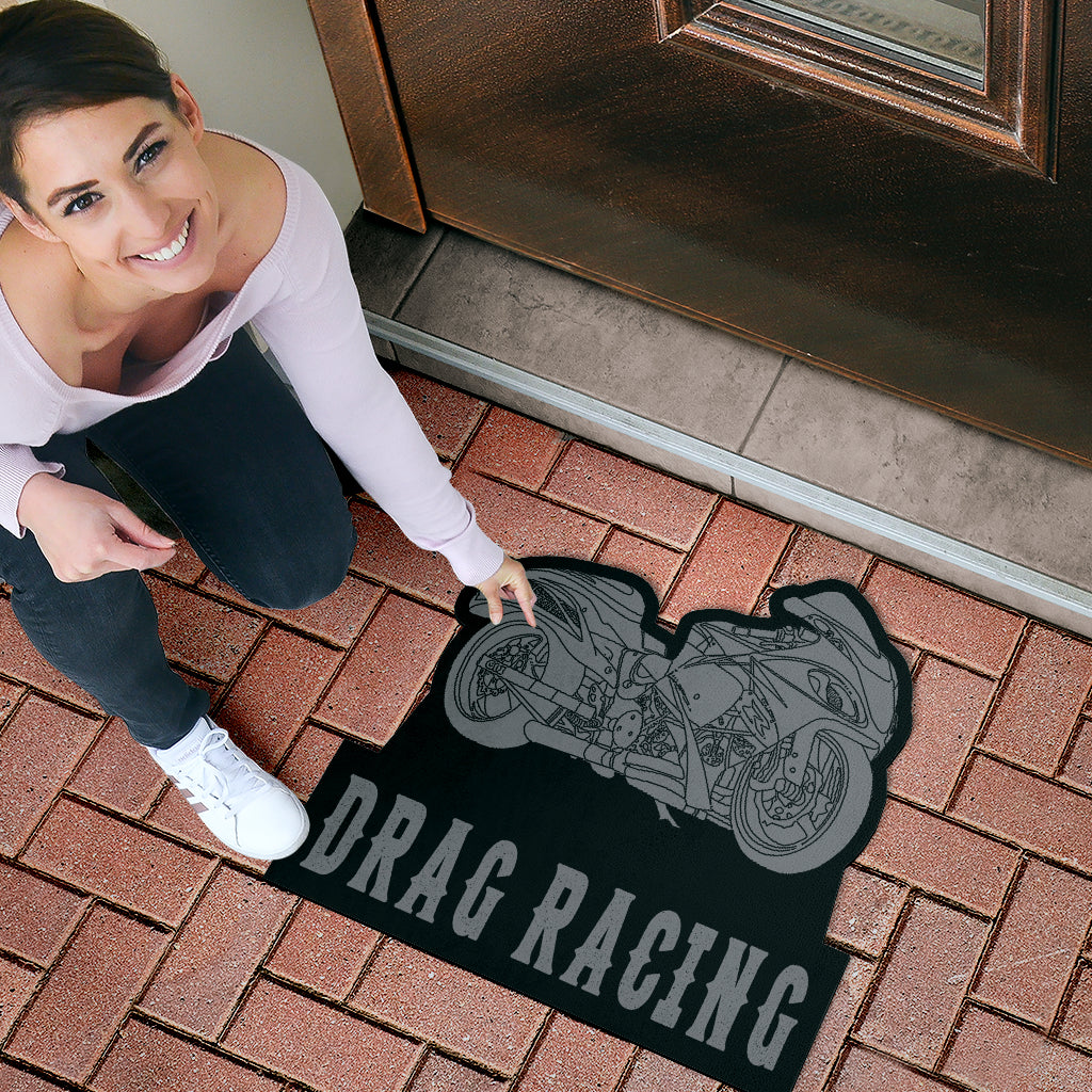 Custom Shaped Hayabusa Bike Door Mat