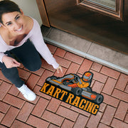 Custom shaped kart racing door mat