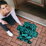 Custom shaped sprint car door mat