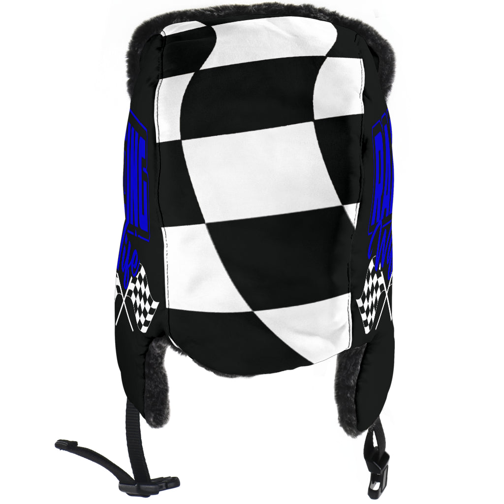 Racing Wife Checkered Trapper Hat