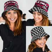 Racing Girl Checkered Bucket Hat