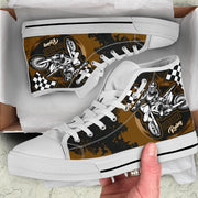 Dirt Bike Racing High Top Shoes