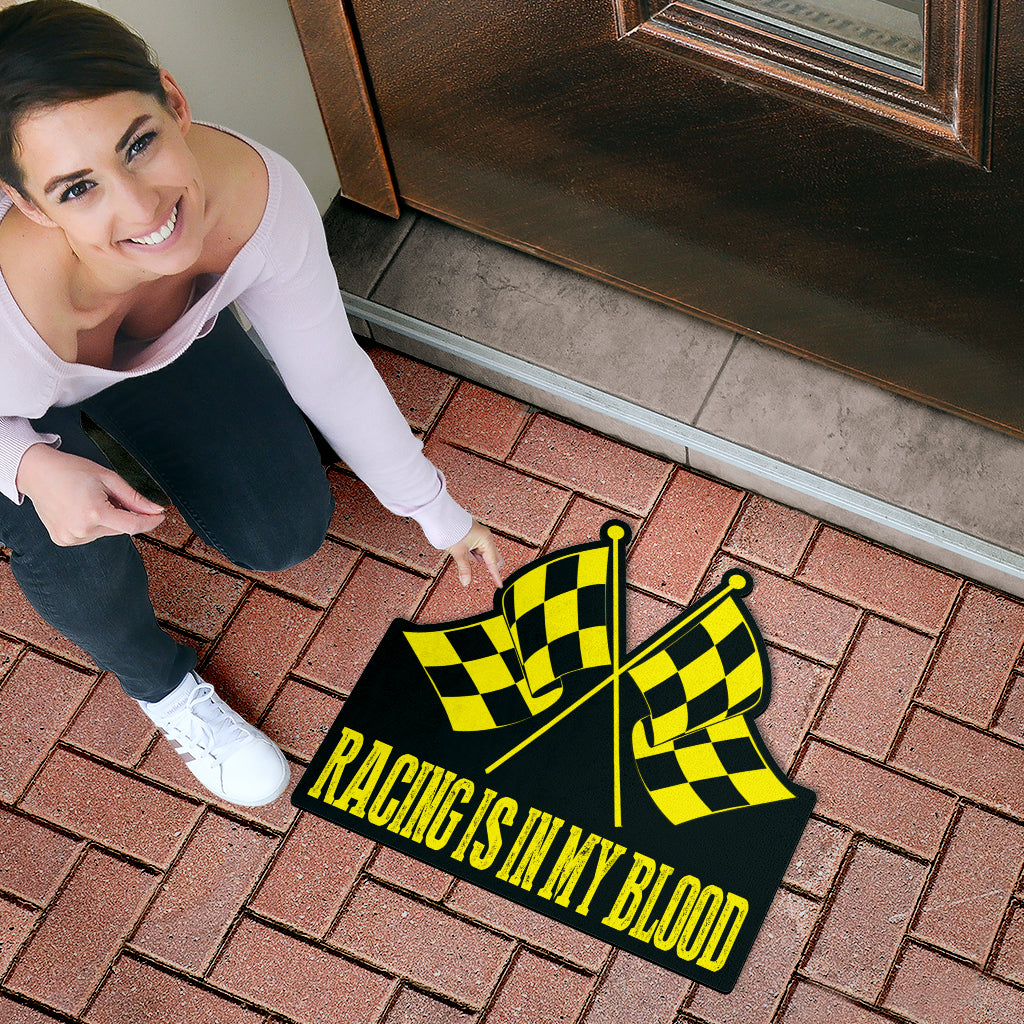 Racing Shaped Door Mats