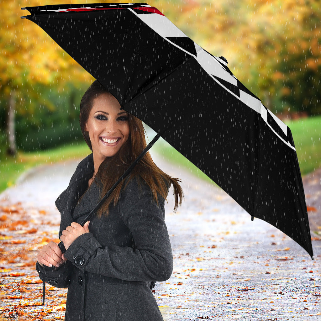 Racing Checkered Lips Kiss Umbrella