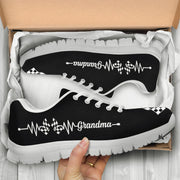 Racing Grandma Heartbeat Running Sneakers