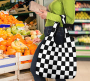 Racing Checkered Grocery Bags