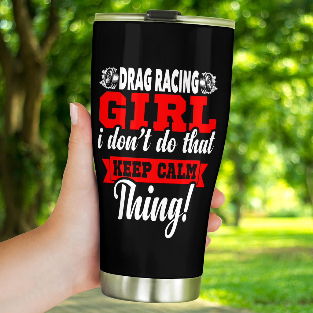 drag racing girl tumbler