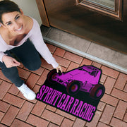 Custom shaped sprint car non-wing door mat