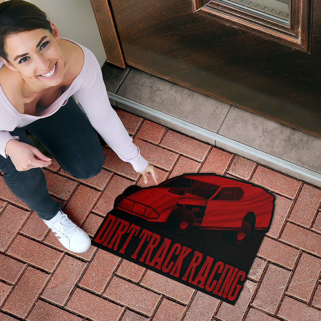 Custom shaped dirt modified door mat
