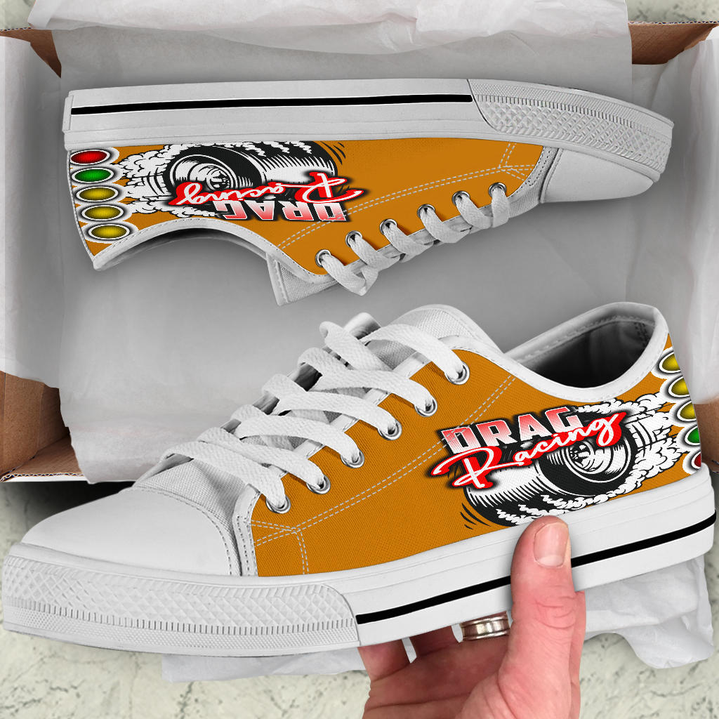 Drag Racing Low Top Shoes orange