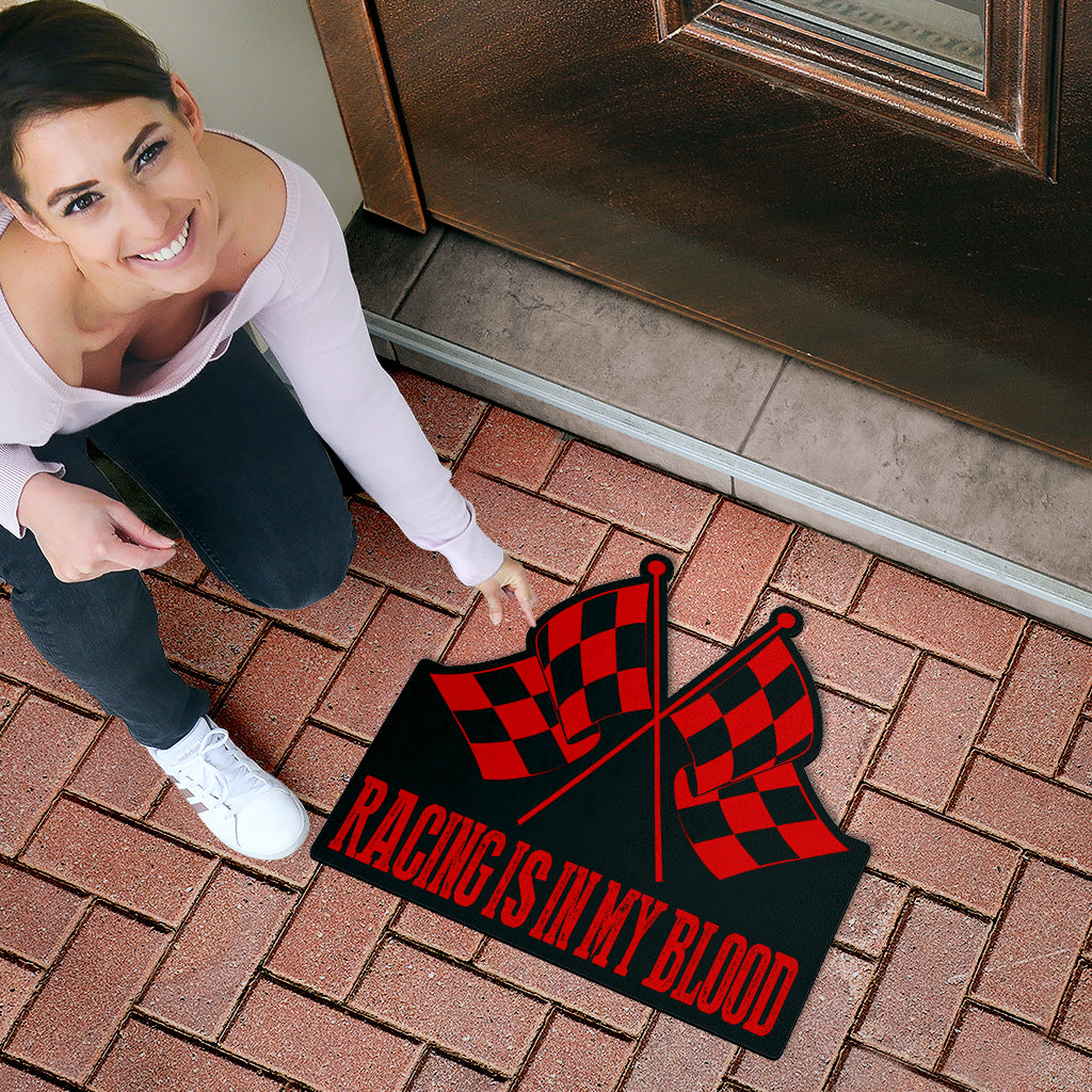 Racing Shaped Door Mats