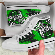 Dirt Bike Racing High Top Shoes