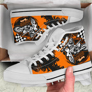 Dirt Bike Racing High Top Shoes