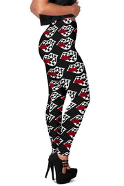 racing checkered Leggings