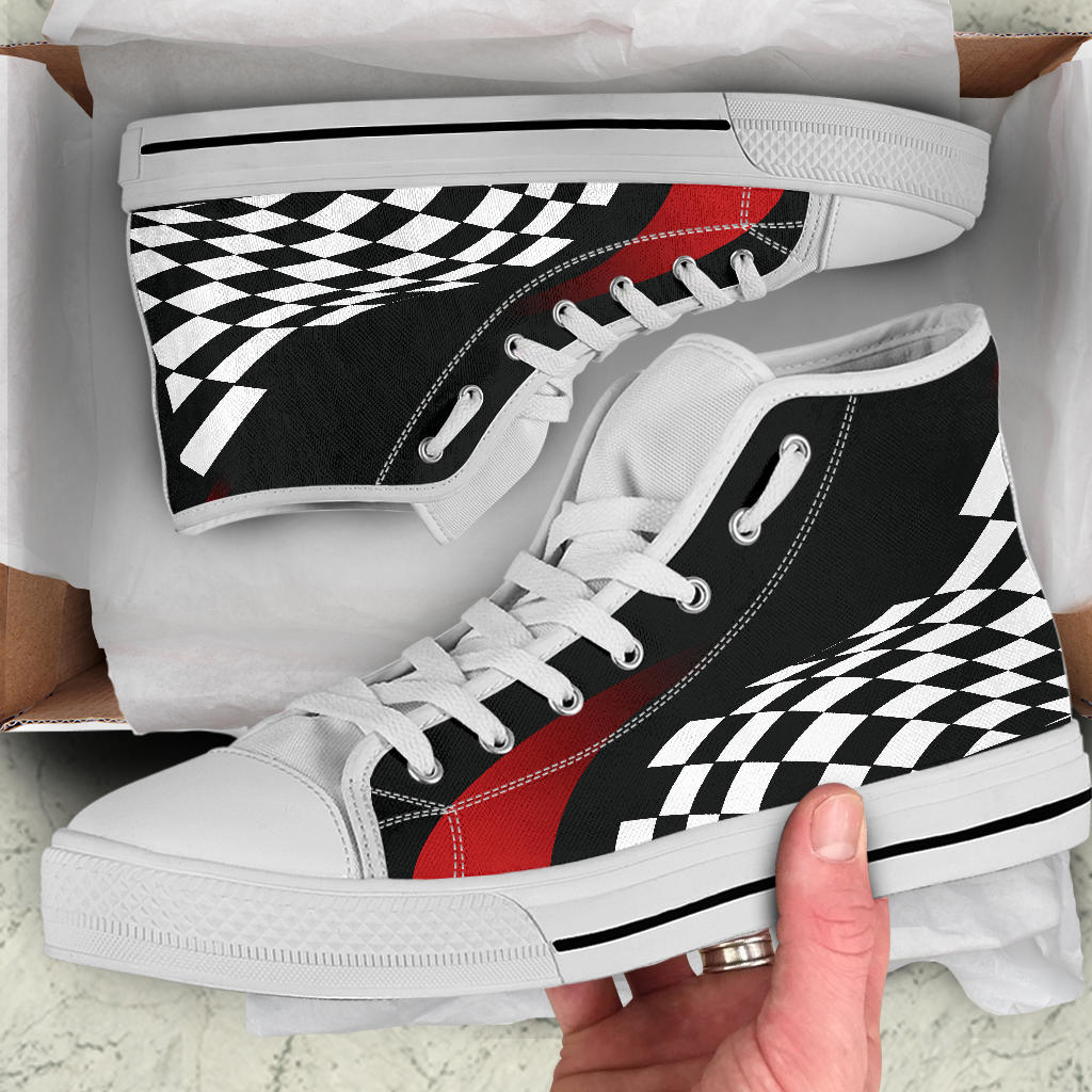 Racing High Top Shoes flag