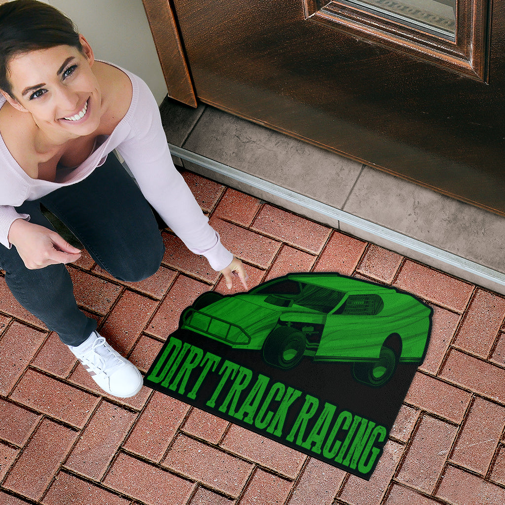 Custom shaped dirt modified door mat