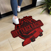 Custom shaped dirt modified door mat