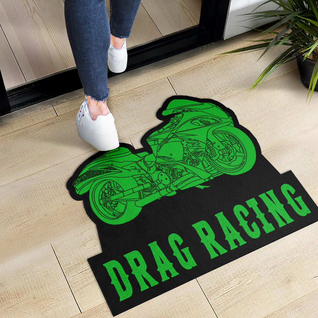 Custom Shaped Hayabusa Bike Door Mat