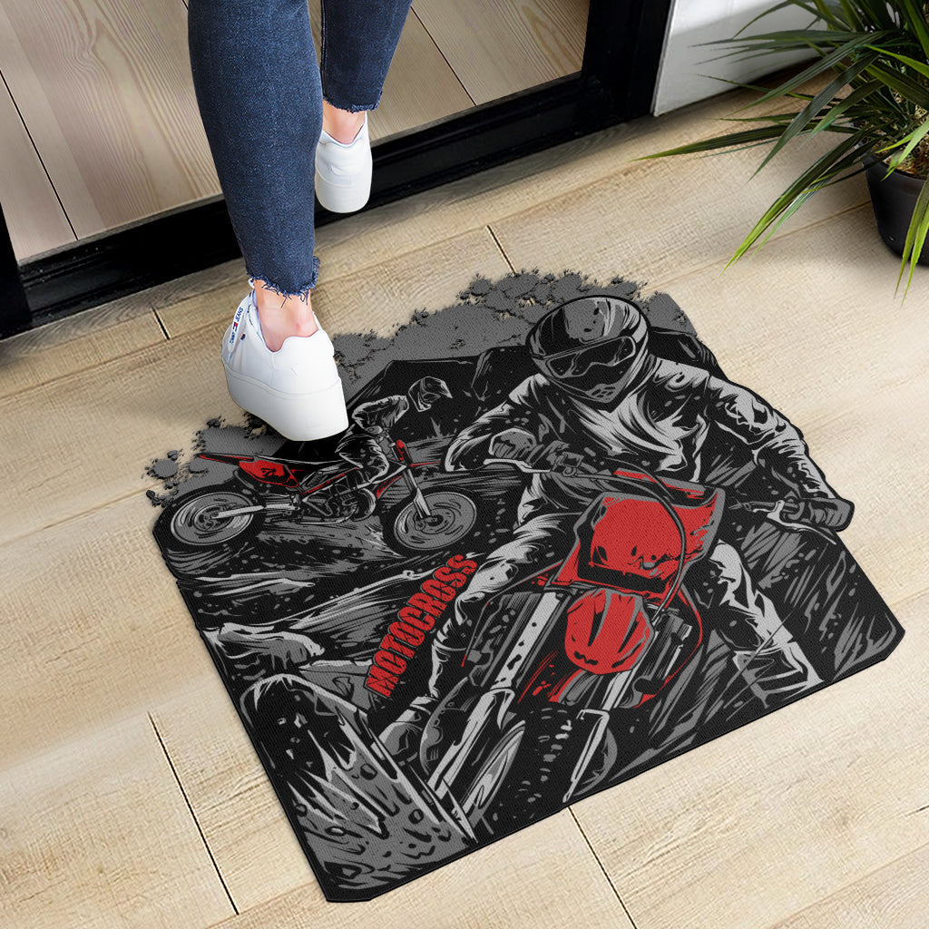 Custom Shaped Motocross Door Mat