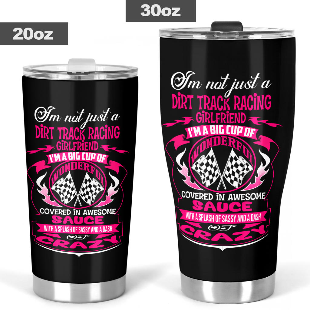 dirt track racing girlfriend tumbler