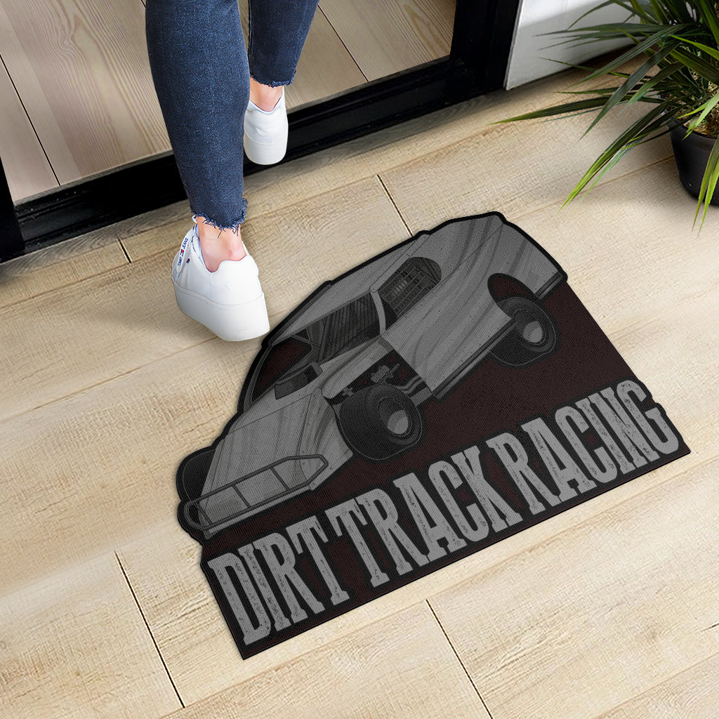 Custom shaped dirt modified door mat