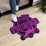 Custom shaped sprint car non-wing door mat