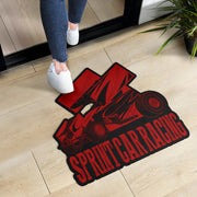 Custom shaped sprint car door mat