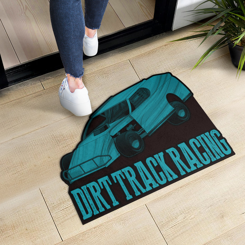 Custom shaped dirt modified door mat
