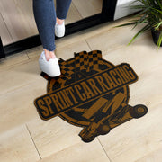 Custom shaped sprint car door mat