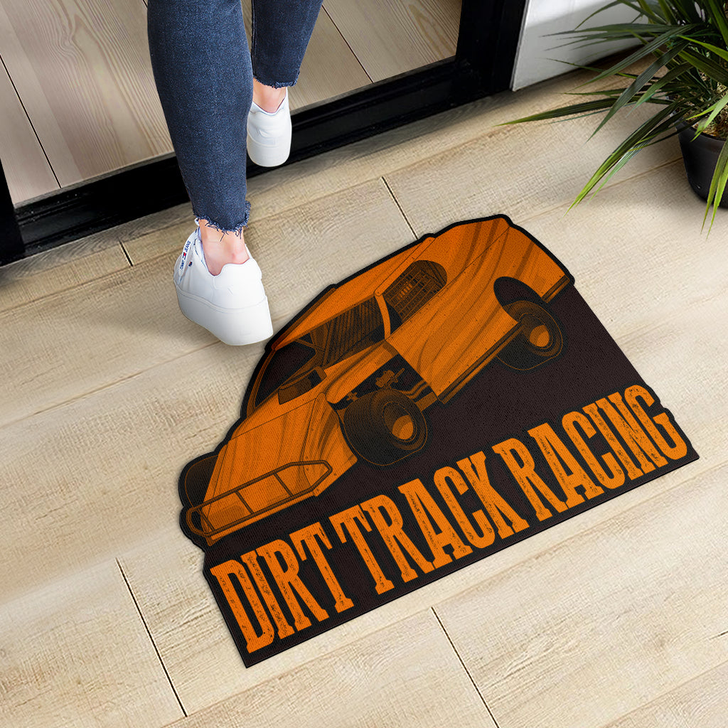 Custom shaped dirt modified door mat