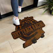 Custom shaped dirt modified door mat