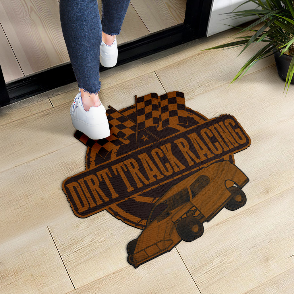 Custom shaped dirt modified door mat