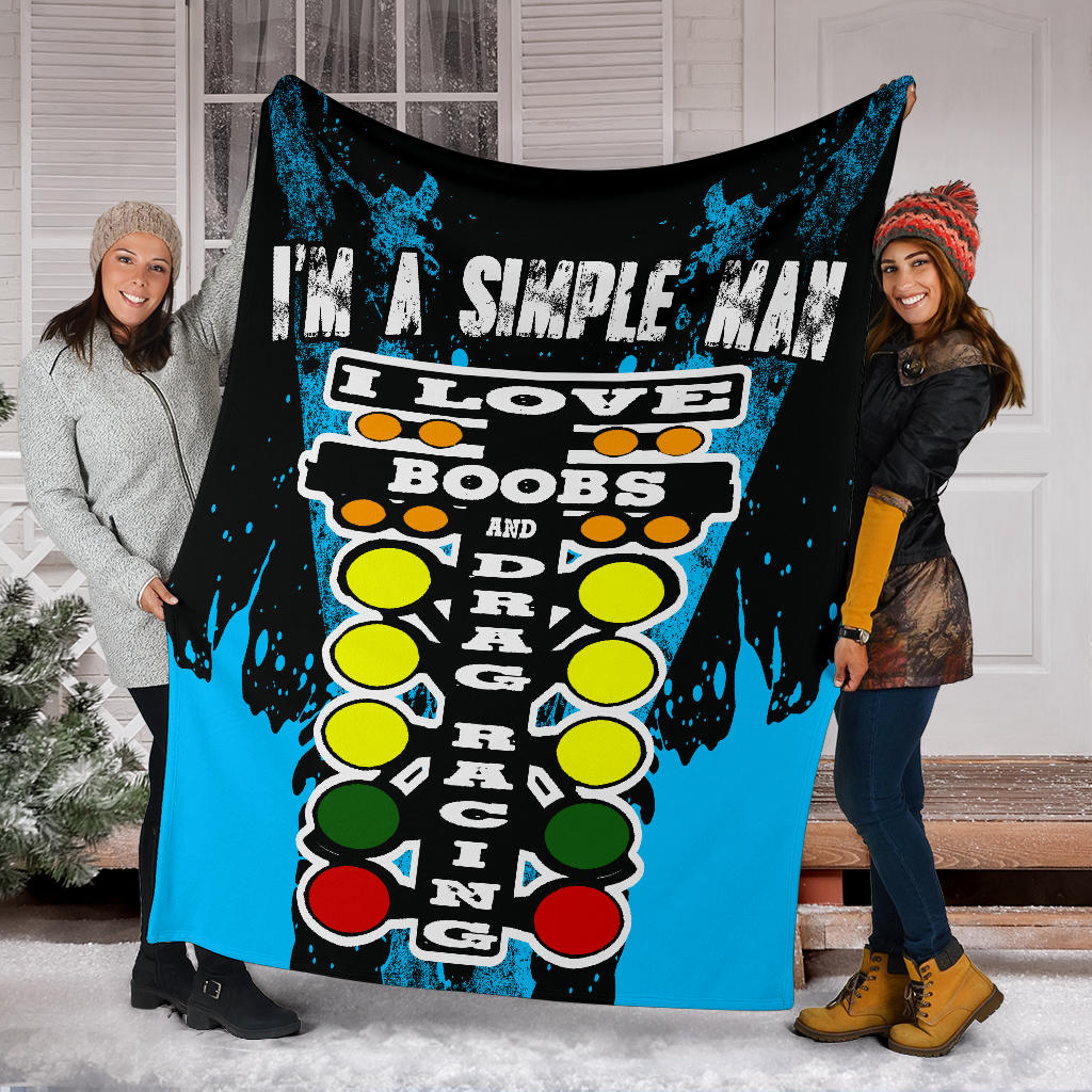 I'm A Simple Man Drag Racing Blanket