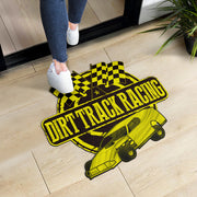 Custom shaped dirt modified door mat