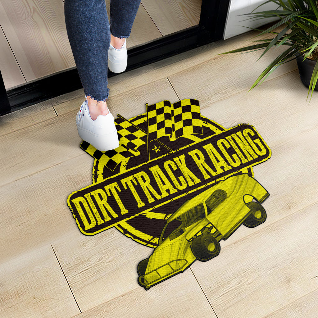 Custom shaped dirt modified door mat