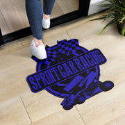 Custom shaped sprint car door mat
