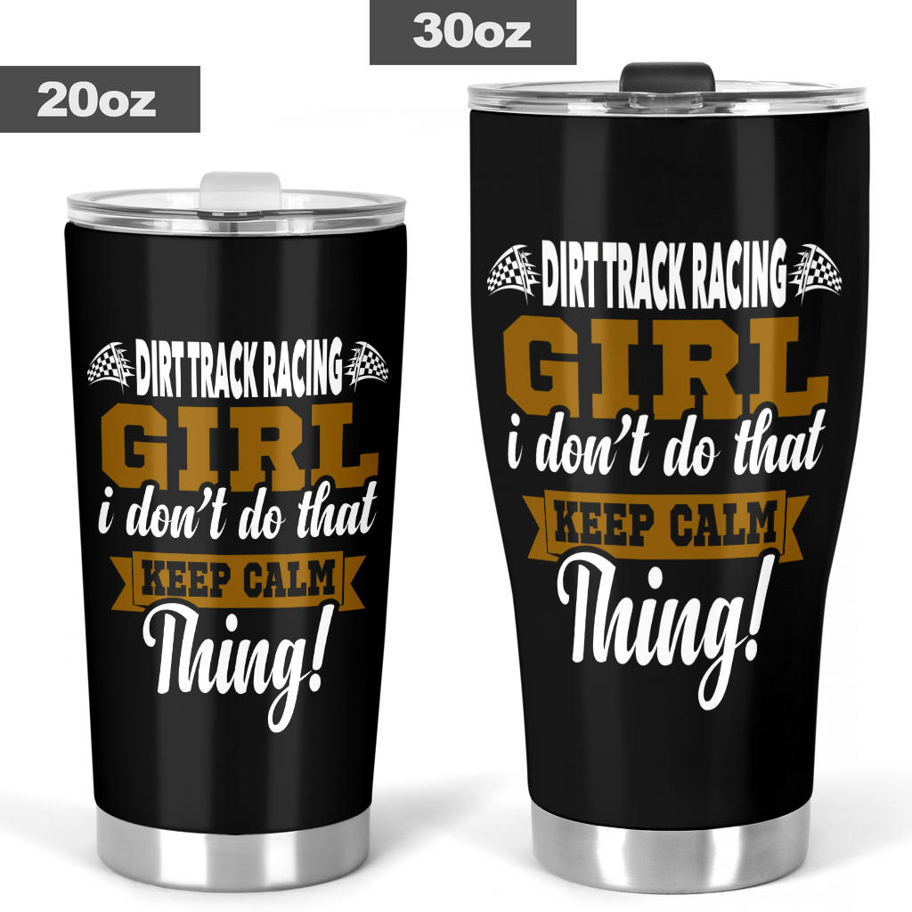 dirt track racing girl tumbler