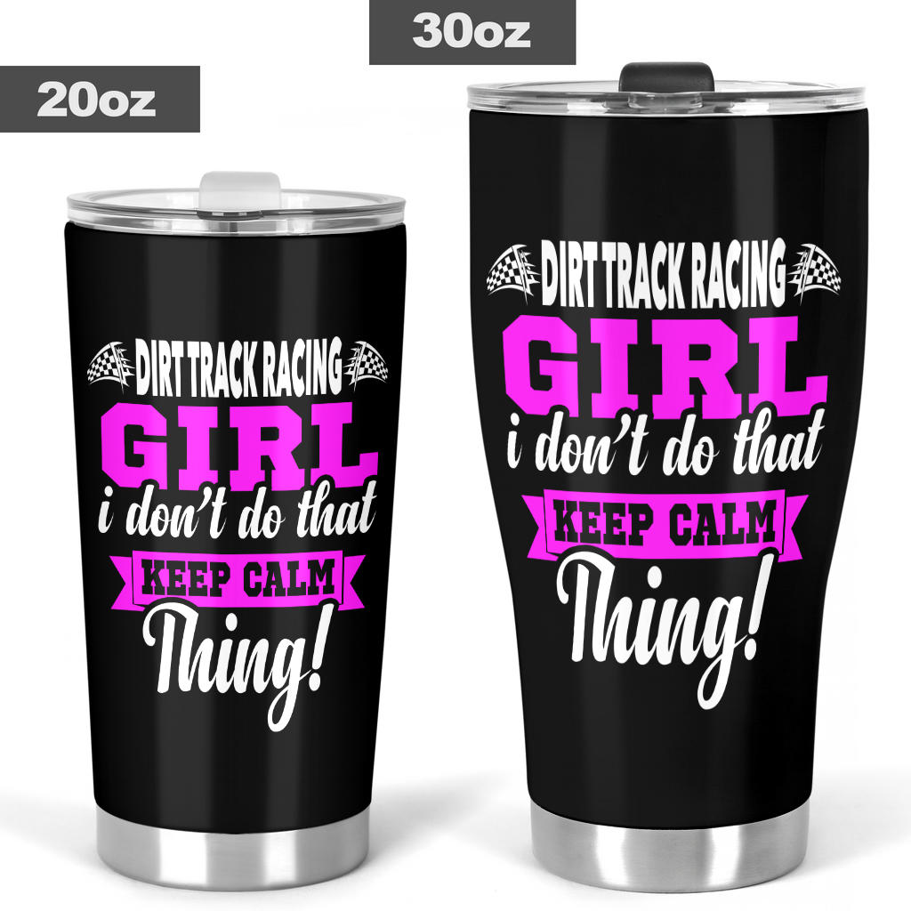 dirt track racing girl tumbler