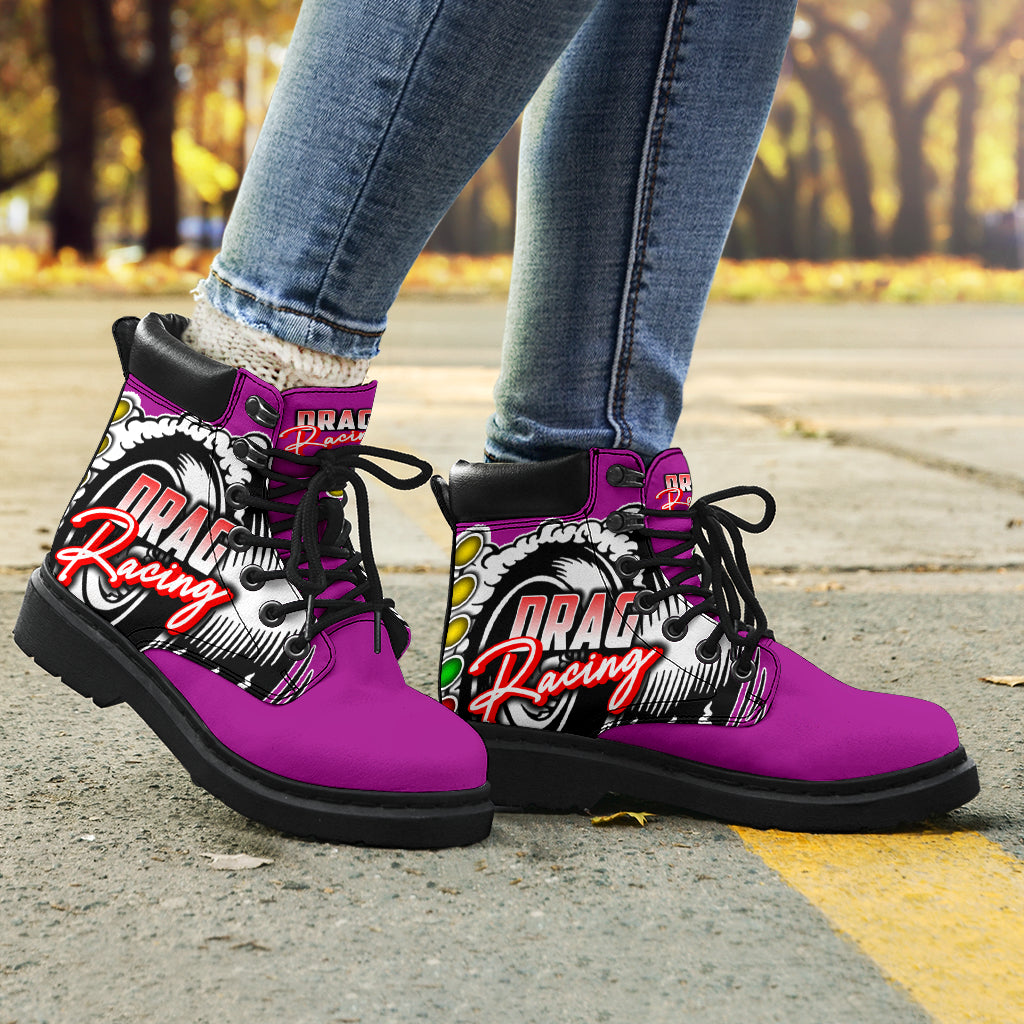 Drag Racing All-Season Boots pink