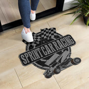Custom shaped sprint car door mat