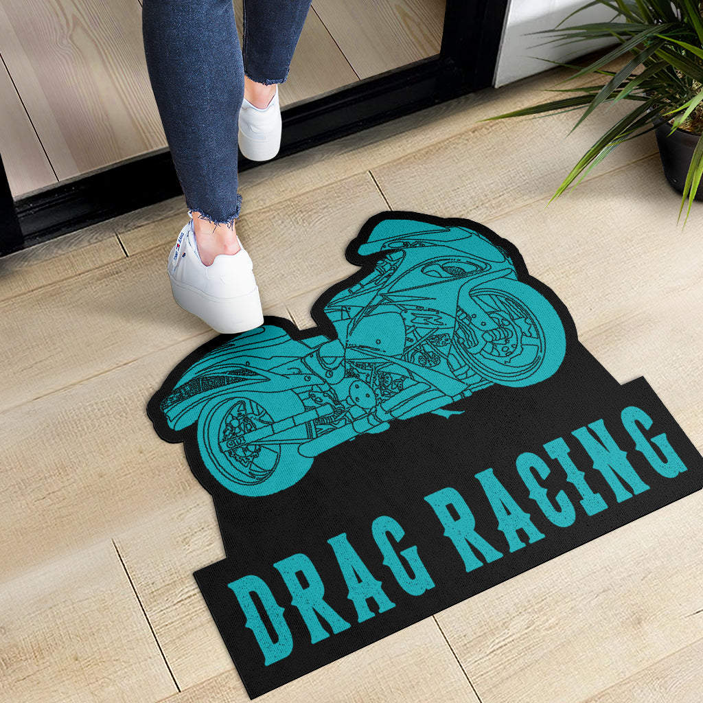 Custom Shaped Hayabusa Bike Door Mat