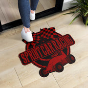 Custom shaped sprint car non-wing door mat